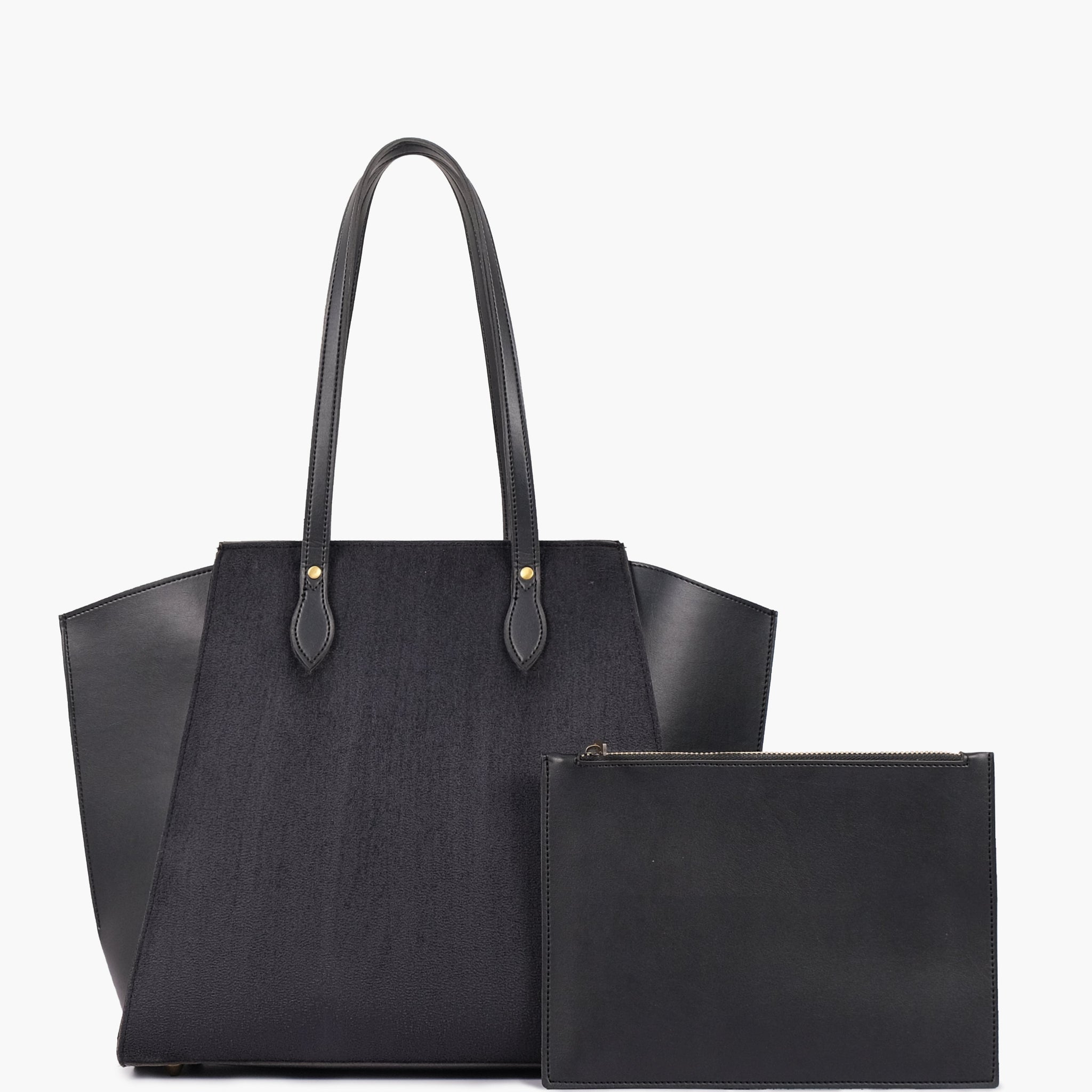 Black suede classic Tote Bags