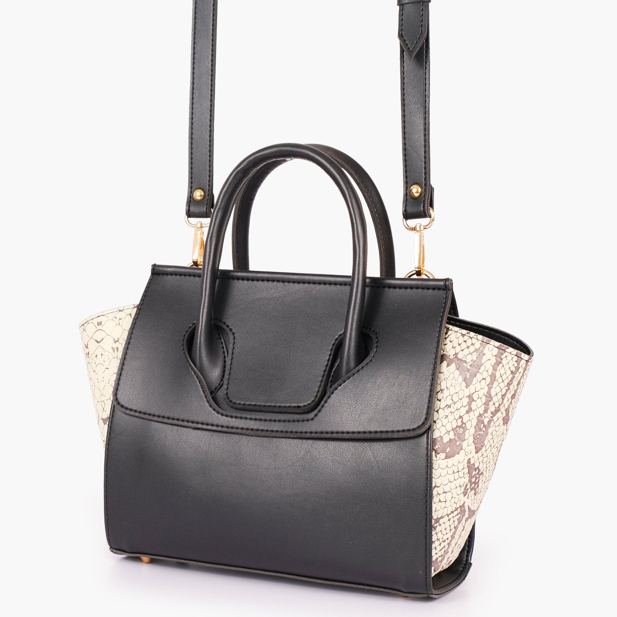 Black trapeze handbag