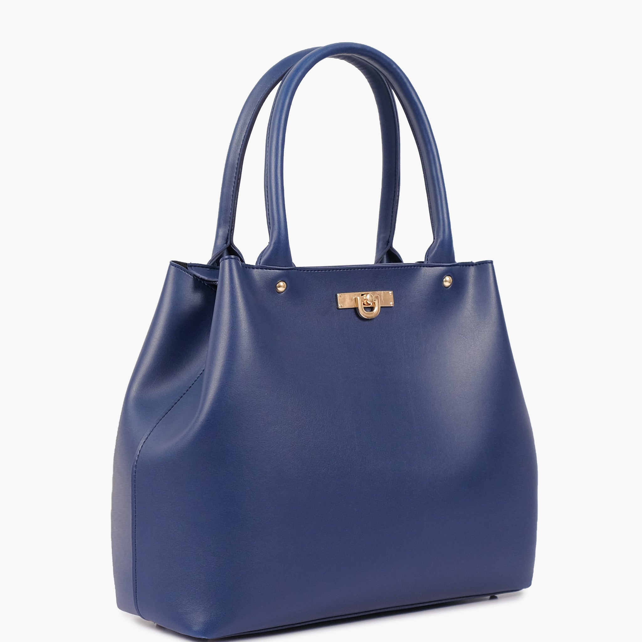 Blue zipper Tote Bags