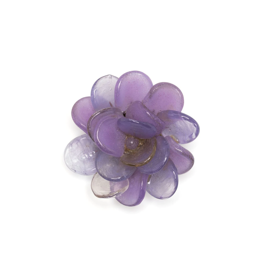 Top Quality Chanel Glass Resin Mauve Flower Brooch
