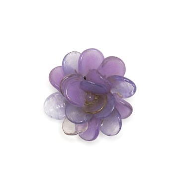 Top Quality Chanel Glass Resin Mauve Flower Brooch