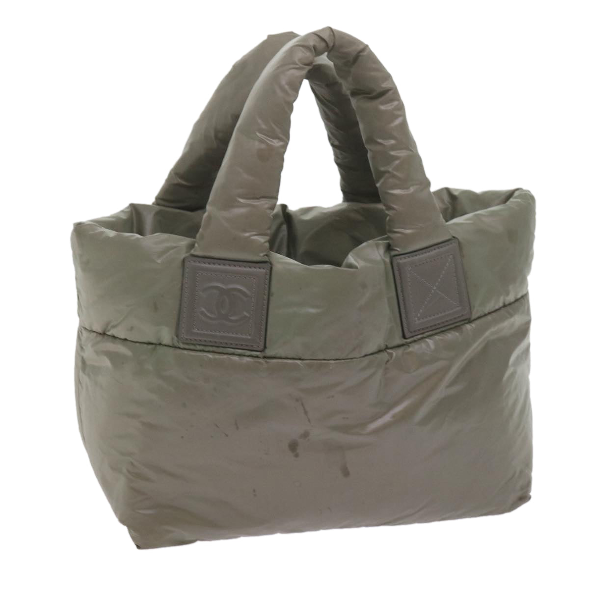 Top Quality Chanel Cococoon Shoulder Bag Nylon Gray CC Auth bs10830