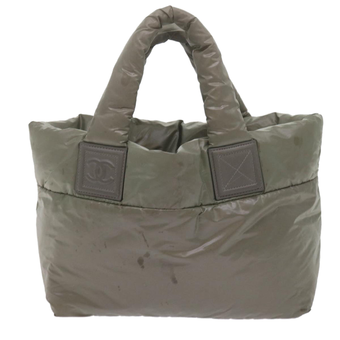 Top Quality Chanel Cococoon Shoulder Bag Nylon Gray CC Auth bs10830