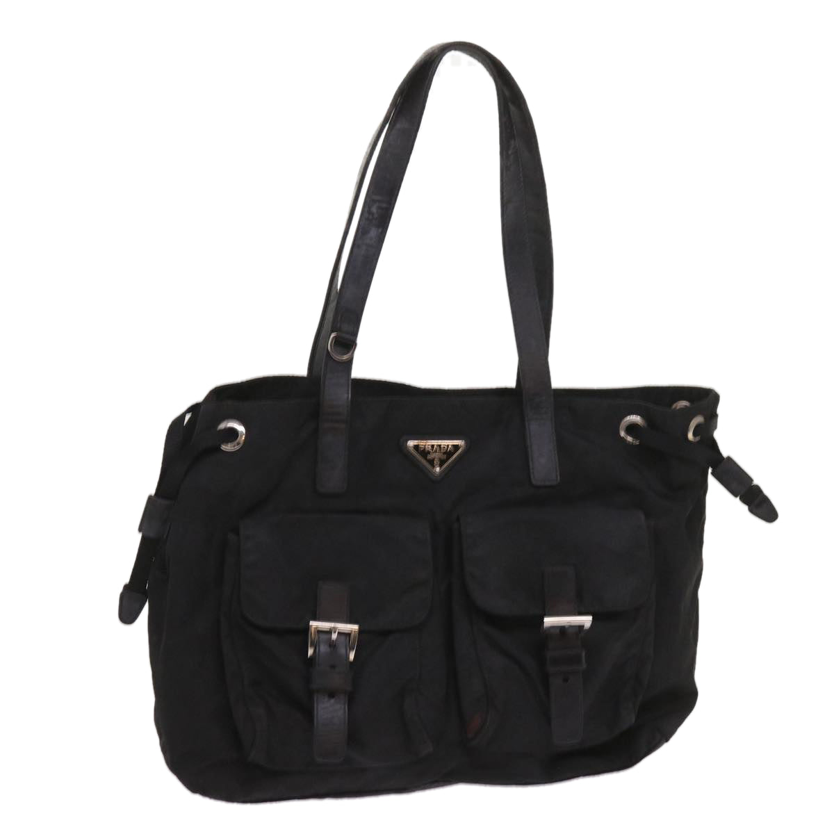 PRADA Tote Bag Nylon Black  bs11726