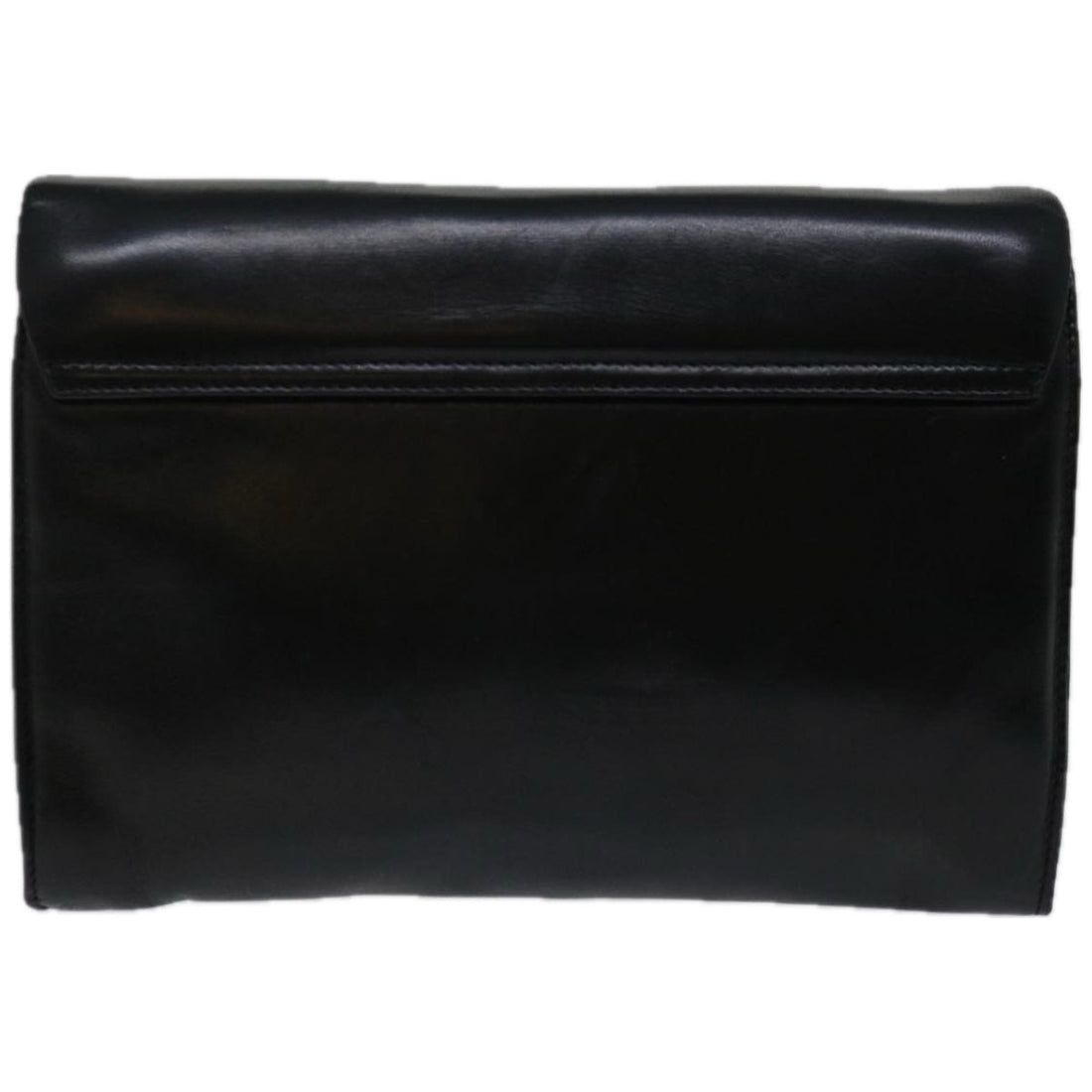 PRADA Clutch Bag Leather Black  bs12152