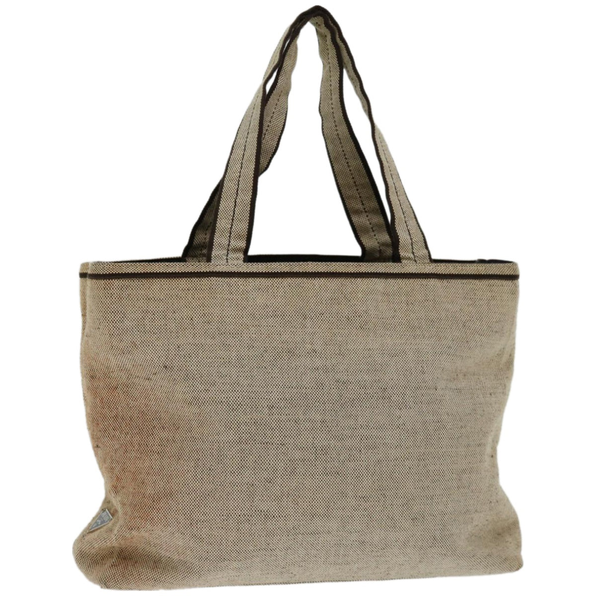 PRADA Tote Bag Canvas Beige  bs12196