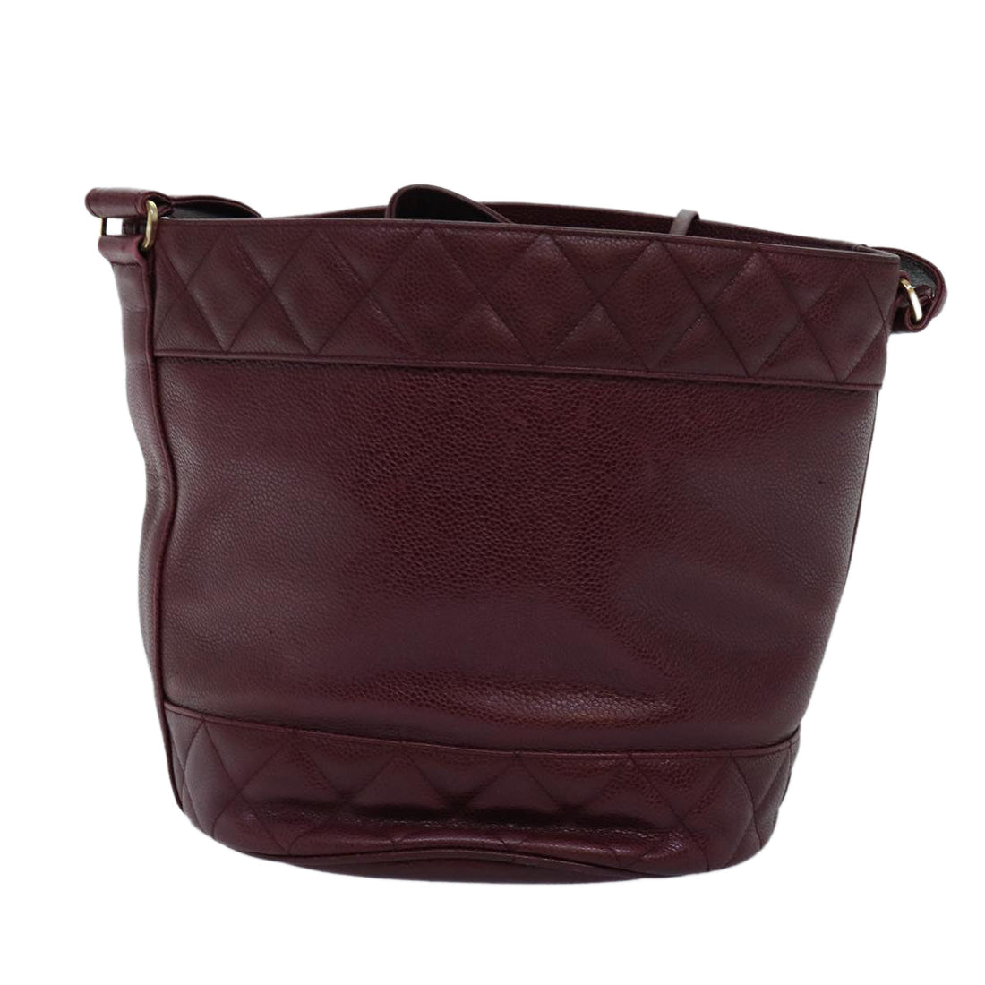 Top Quality Chanel Matelasse Chain Shoulder Bag Caviar Skin Red CC Auth bs13246