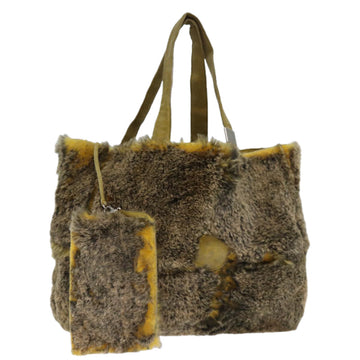 Top Quality Chanel Hand Bag Canvas Brown CC Auth bs14058