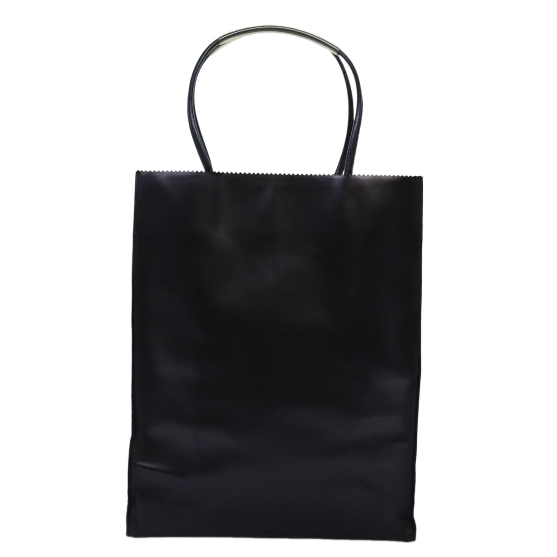 Top Quality Chanel Hand Bag Leather Black CC Auth bs14401