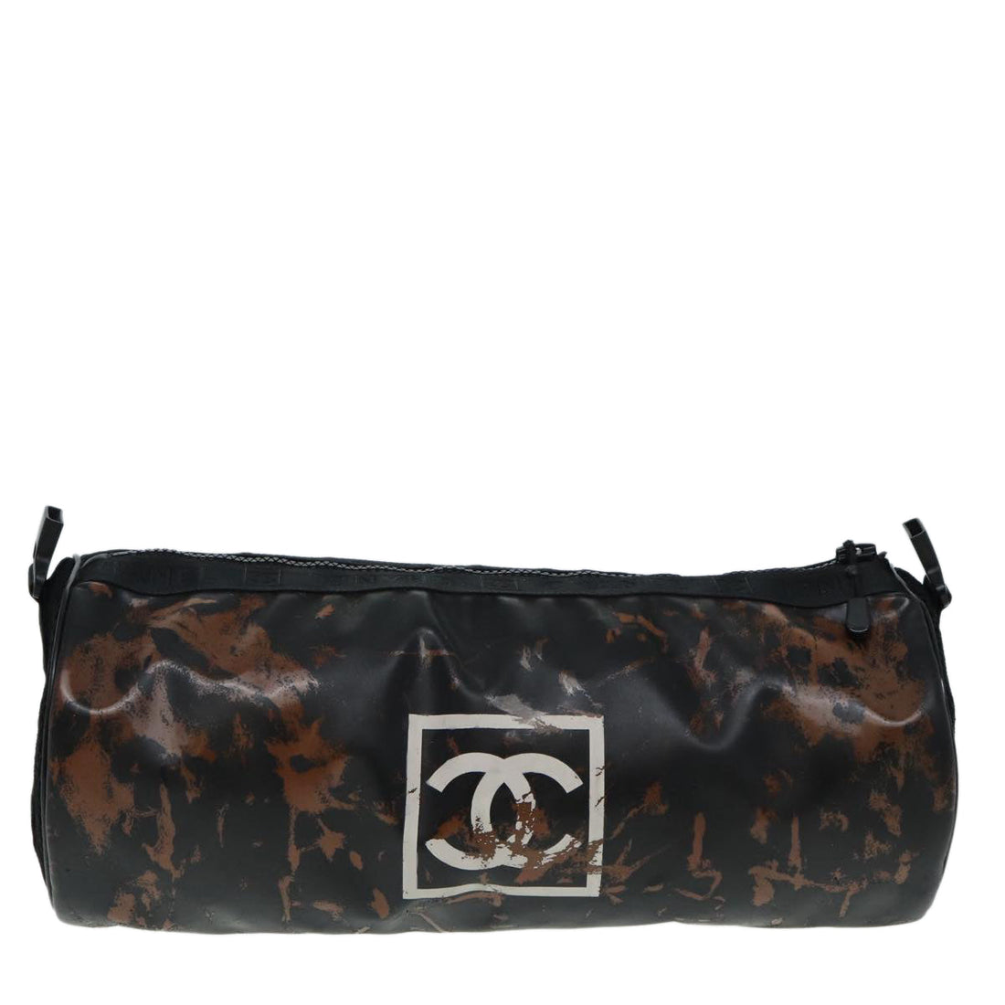 Top Quality Chanel Mini Drum Sports Line Shoulder Bag Patent leather Black CC Auth bs16050