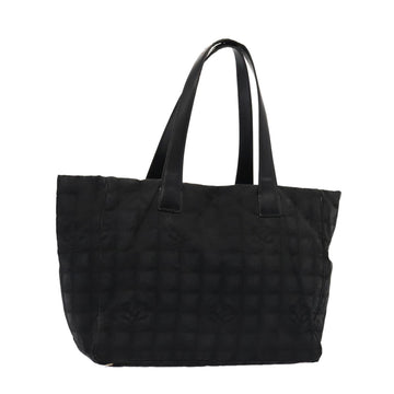 Top Quality Chanel New Travel Line Tote Bag Nylon Black CC Auth bs16269