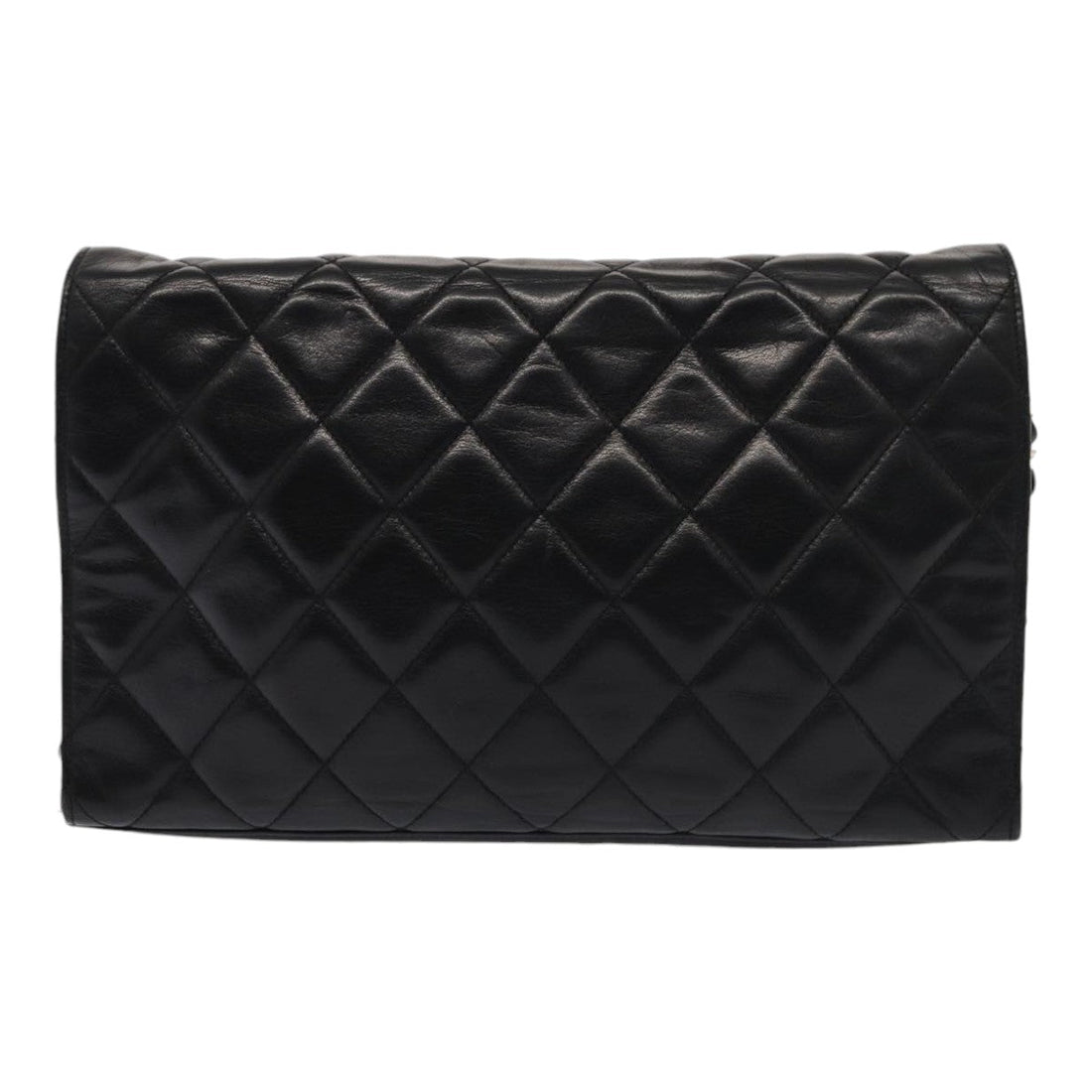 Top Quality Chanel Matelasse Chain Shoulder Bag Leather Black Gold CC Auth bs17124