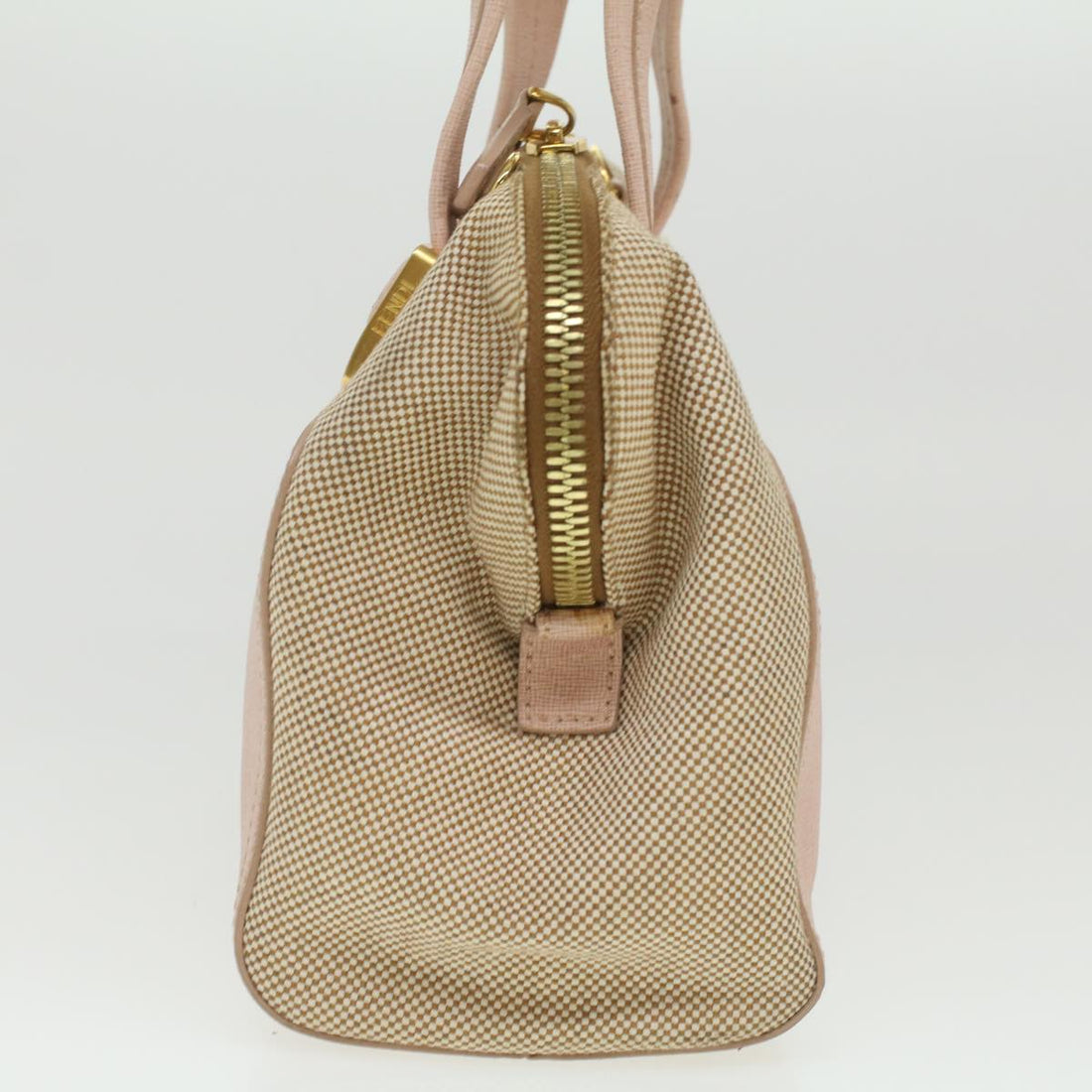 FENDI Hand Bag Leather Canvas 2way Pink  bs3819
