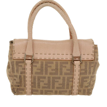 FENDI Zucca Canvas Linda Hand Bag Beige Pink  bs6036