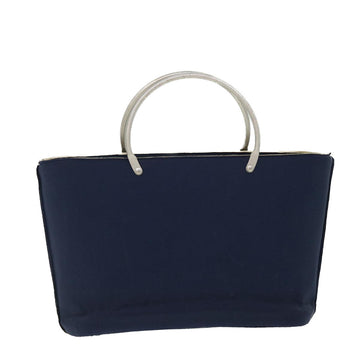 Top Quality Chanel Hand Bag Canvas Navy CC Auth bs8016