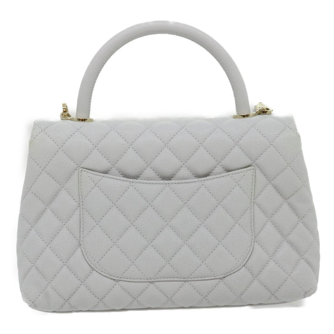 Top Quality Chanel Matelasse Chain Shoulder Hand Bag Caviar Skin 2way White CC Auth bs910A