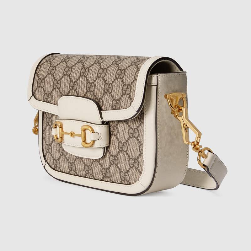 Gucci Horsebit 1955 Mini Bag White Leather