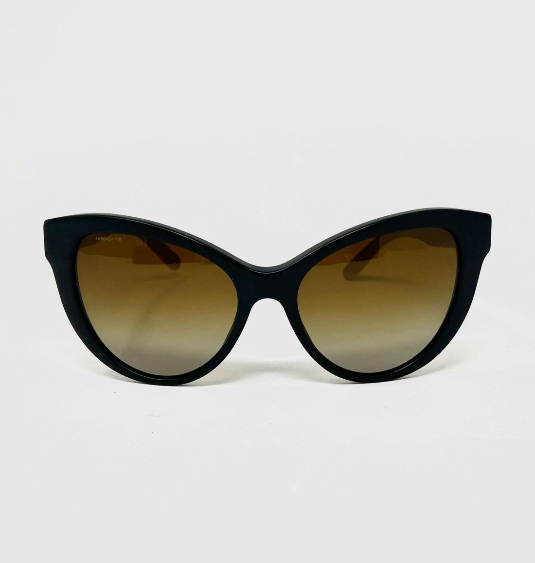 Burberry Black Over-Sized Cat Eye Brown Gradient Polarized Sunglasses