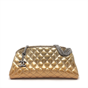 Chanel Matrasse Patent Leather Balling Bag G Gummetal Gold  15th