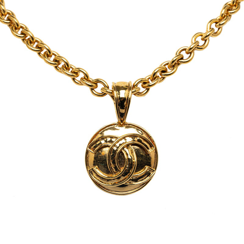 Chanel Vintage Coco Big Round Necklace G   Chanel