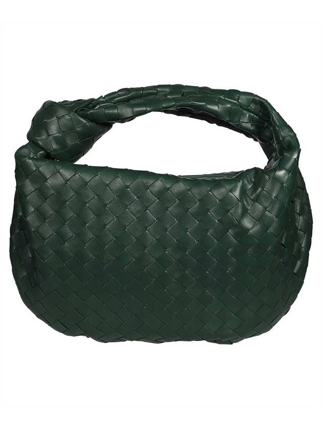 Bottega Veneta Teen Jodie Intrecciato Leather Tote Bag Dark Green