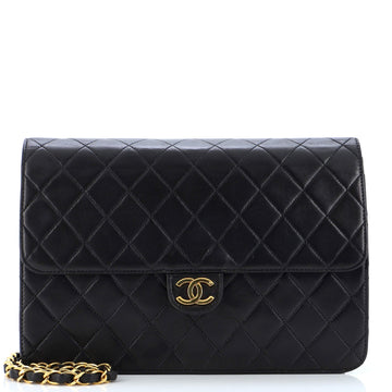 CHANEL Vintage Clutch with Chain Quilted Leather Medium
