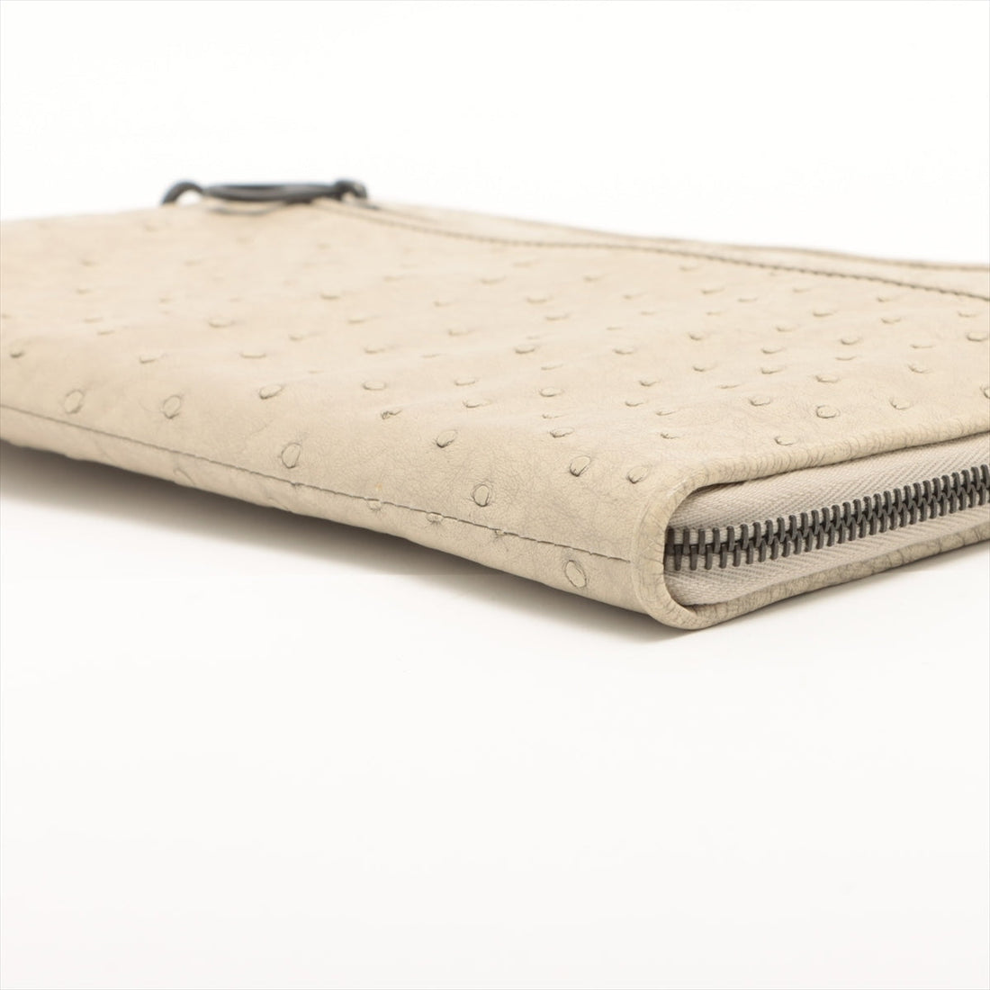 Bottega Veneta  Ostrich Clutch Beige
