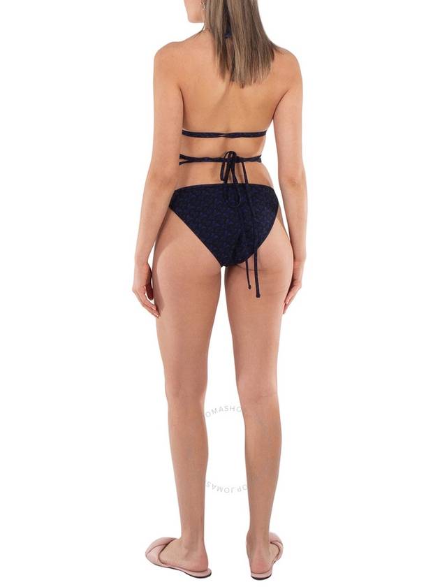 Burberry Burberry Monogram Print Triangle Bikini In Deep Royal Blue Size Medium