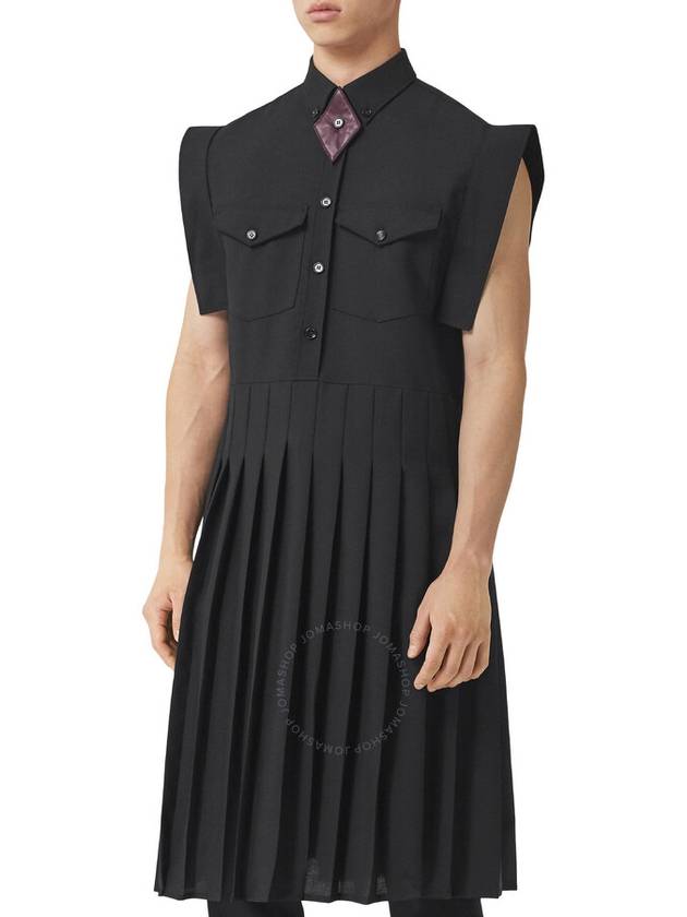Burberry Burberry Men's Pleated Mohair & Wool Kilt Shirt Dress, Size X-Small