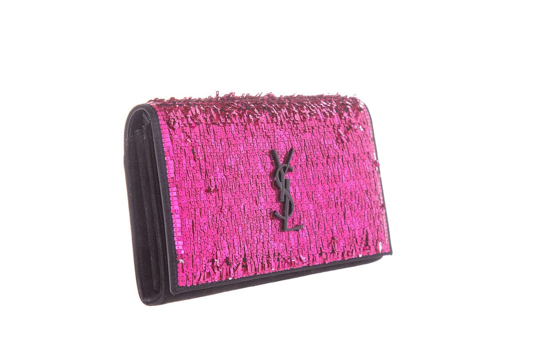 Saint Laurent KATE Pink Sequin Cross-Body
