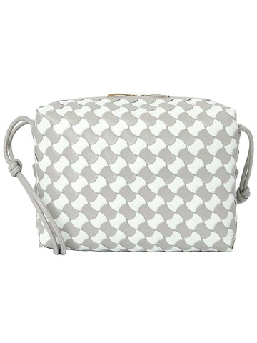 Bottega Veneta Petit Loop Camera Cross Bag White Grey