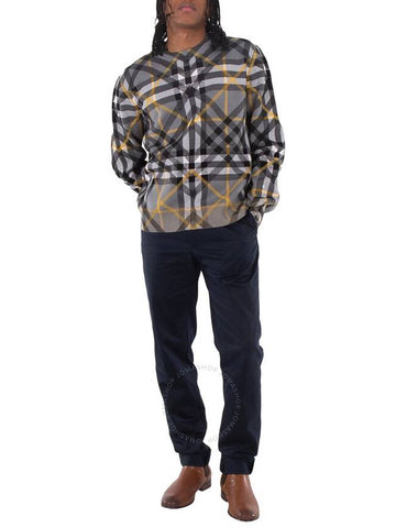 Burberry Burberry Check Cotton Jacquard Oversized Sweater, Size Medium