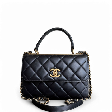 Chanel Trendy CC Small - Quilted Lambskin Black Gold Hardware Series 21