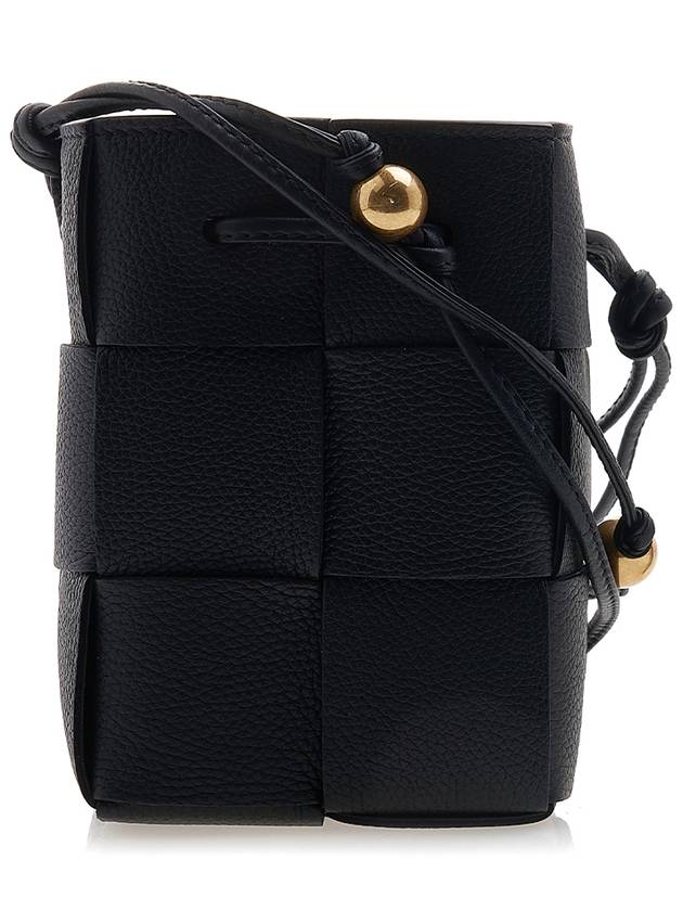 Bottega Veneta Cassette Intrecciato Mini Bucket Bag Black