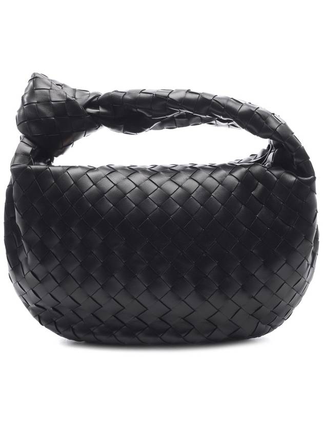 Bottega Veneta Teen Jodie Intrecciato Leather Tote Bag Black