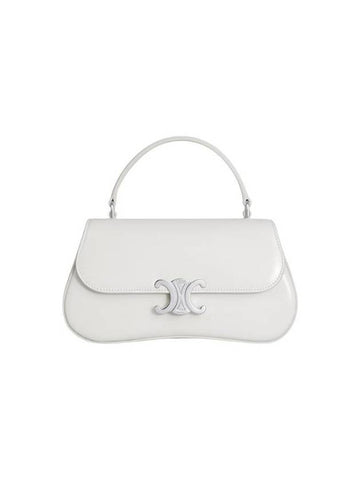 CELINE Teen Lola Shiny Calfskin Shoulder Bag White