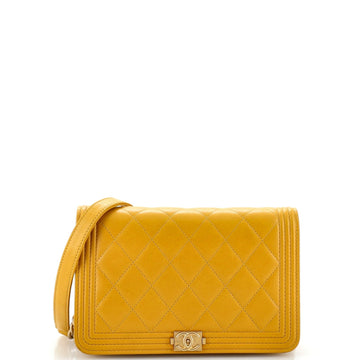 CHANEL Boy Wallet on Chain Quilted Lambskin