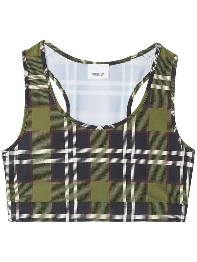 Burberry Check Crop Top Sleeveless