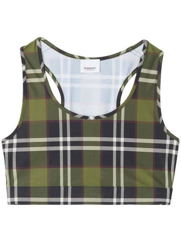 Burberry Check Crop Top Sleeveless