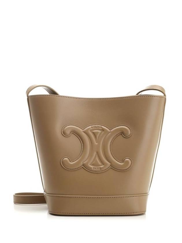 CELINE Cuir Triomphe Calfskin Small Bucket Bag Brown Sepia