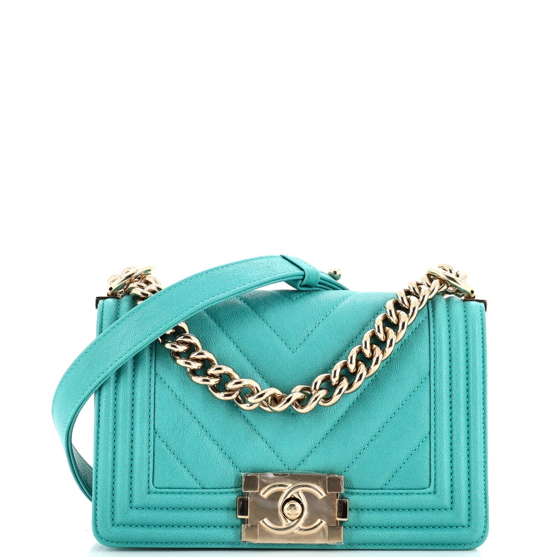 CHANEL Boy Flap Bag Chevron Caviar Small