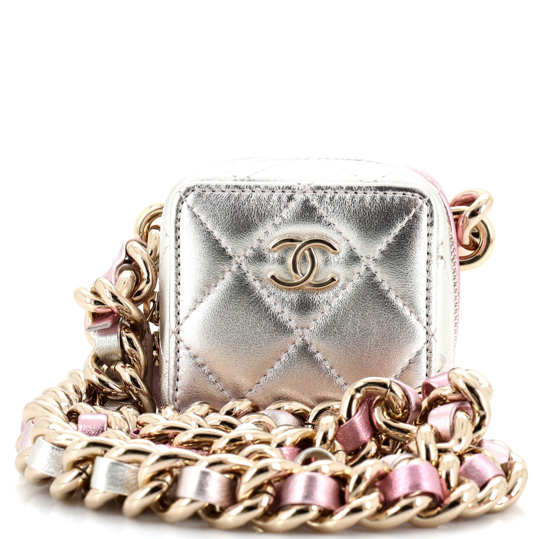 CHANEL Like A Wallet Clutch With Chain Quilted Gradient Metallic Lambskin Mini