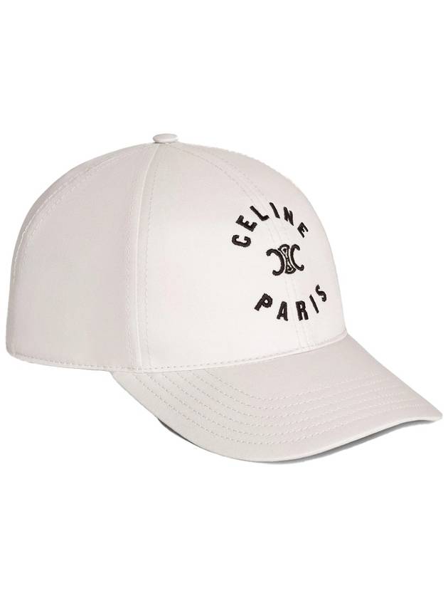CELINE Paris Triomphe Embroidered Ball Cap Craie