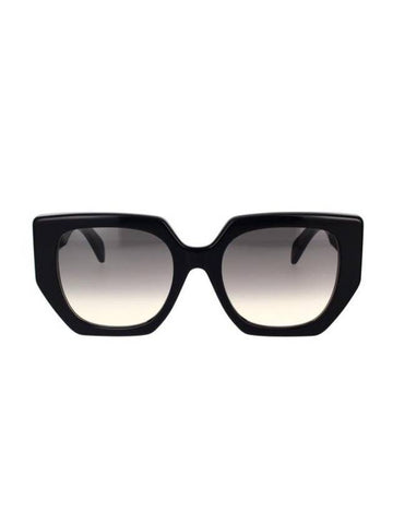 CELINE Eyewear Triomphe Square Acetate Sunglasses Black