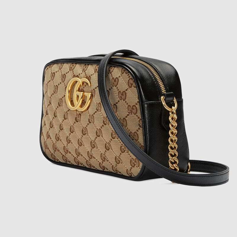 Gucci GG Marmont Medium Shoulder Bag Black Leather