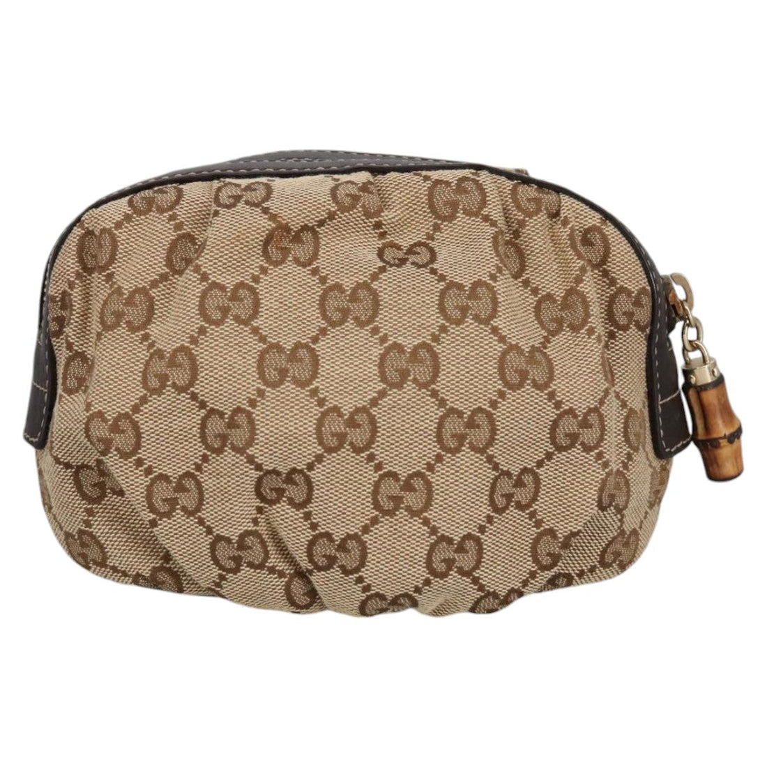Gucci Bamboo  Canvas Clutch Bag