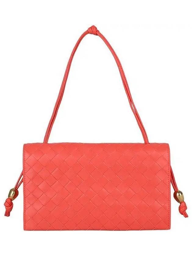 Bottega Veneta Intrecciato Strap Trio Shoulder Bag Orange