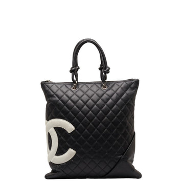 Chanel Matras Combo Line Coca-Cola Handbag Tote Bag Black White Leather  CHANEL
