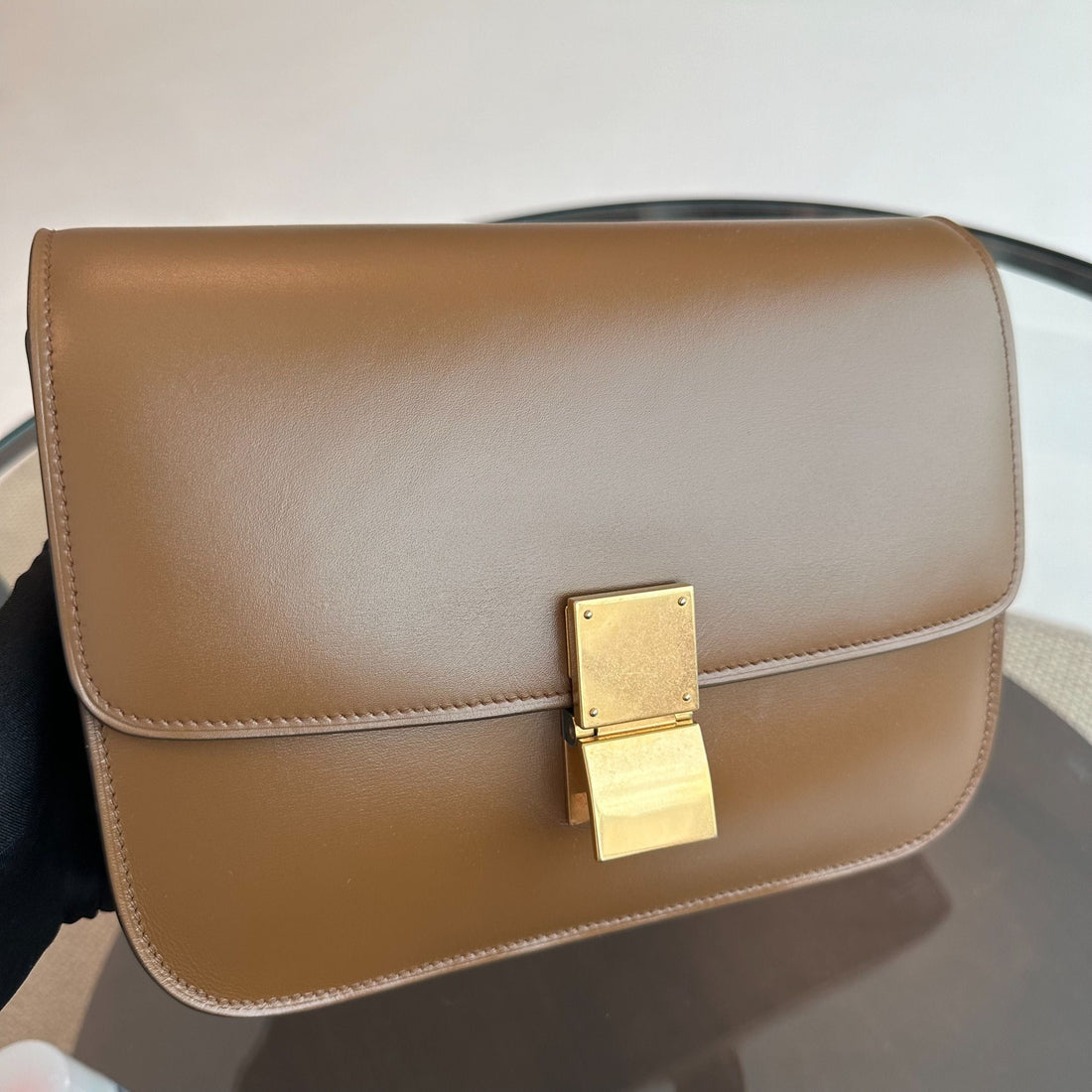 Celine Classic Box Medium Smooth Calfskin Leather Caramel GHW