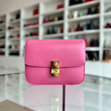 Celine Box Classic - Medium Smooth Calfskin Leather Pink GHW